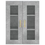 Highboard Concrete Grey 69.5x34x180 cm Engineered Wood 3198205