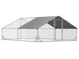 Chicken Walk-in Run, Galvanised Chicken Coop, Hen Poultry House Cage, Rabbit Hutch Pet Playpen T3398P350074