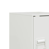 Bedside Cabinets 2 pcs White 34.5x39x44 cm Steel 841618