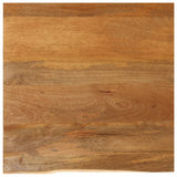 Table Top Live Edge 80x80x2.5 cm Solid Wood Mango 370554