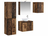 Bathroom Cabinet Set 5 pcs Old Wood 50 x 14.5 x 70 cm 3407293