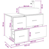 Bathroom Furniture Set 2 pcs Old Wood Engineered Wood 3403966