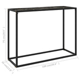 Console Table Black 100x35x75 cm Tempered Glass 322814