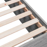 Bed Frame without Mattress Grey Sonoma 120x190 cm Small Double 3280956