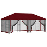 6 x 3 m Burgundy Polyester and Steel 190 3376004