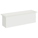 Garden Planter with LED White 30 x 100 x 30 cm Steel 8008114