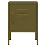 Nightstand Olive Green Steel 35 x 35 x 51 cm Nightstand Square 336207