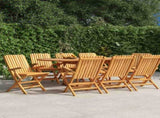 Folding Garden Chair Set of 8 Teak Solid teak wood Standard 3155057