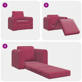 Sofa Bed Wine Red 98 x 71 x 83 cm Velvet 4106669