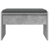 Hall Bench with Cushion Concrete Grey 63 x 38 x 40 cm 891547