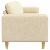 Living Room Couch Cream 250 x 77 x 76 cm Polyester 3335087