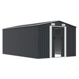 Garden Shed Anthracite Galvanised Steel Large Garden Shed 143346