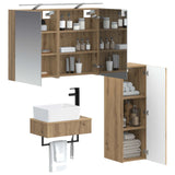 Bathroom Cabinet Set 4 pcs Artisan Oak Engineered Wood 3407390