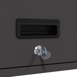 Wall Cabinet for Garage with Gas-lift Door Black 883272
