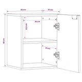 Bathroom Hanging Cabinet Brown 38 x 33 x 48 cm Solid Mango Wood 4017920