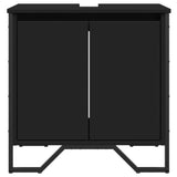 Bathroom Sink Cabinet Black 60x35x60 cm Engineered Wood 848654