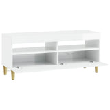 LED TV Cabinet High Gloss White Engineered Wood 897209