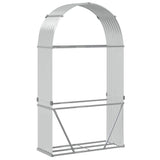 Log Holder Silver 120x45x210 cm Galvanised Steel 364592