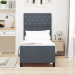ZNTS Bed Frame Dark Grey 80x200 cm Velvet 3344838