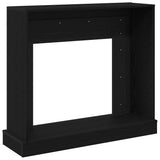 Fireplace Surround Black Oak 100x30x87.5 cm Engineered Wood 865981