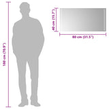 LED Bathroom Mirror Transparent 80 x 40 cm Tempered Glass 42045797