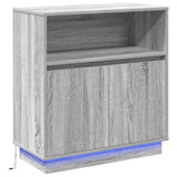 LED Sideboard Grey Sonoma 71 x 34.5 x 75 cm Engineered Wood 869655
