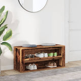 Shoe Bench Old Wood 100x35x45 cm Engineered Wood 857089
