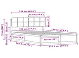 Bed Frame with Upholstered Headboard Light Grey 120 x 190 cm 3405546
