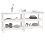 Work Bench White 181x50x80 cm Solid Wood Pine 823655