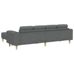 Sofa Set 3 pcs Dark grey Fabric 3335113