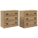 Sideboards with Drawer 2 pcs Artisan Oak 70 x 35.5 x 67.5 cm 3402654