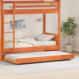 Bed Frame Wax Brown 100 x 200 cm Solid Pine Wood 873420