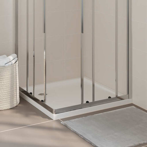 Square ABS Shower Base Tray White 80x80 cm 148907