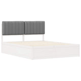 Bed Frame with Upholstered Headboard Light Grey 150 x 200 cm 3398228
