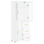 Highboard White 69.5x34x180 cm Engineered Wood 3198449