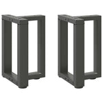 ZNTS Coffee Table Legs T-Shaped 2 pcs Anthracite 28x25x cm Steel 4013022