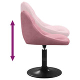 Swivel Dining Chairs 2 pcs Pink Velvet 335332