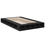ZNTS Bed Frame without Mattress Black 120x200 cm 3280483