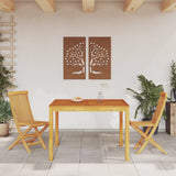 Garden Dining Table 110x110x75 cm Solid Wood Acacia 366369