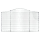 Arched Gabion Baskets 8 pcs 200x30x100/120 cm Galvanised Iron 3145436