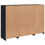 Sideboards with LED Lights 3 pcs Black Engineered Wood 3209108