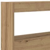 Headboard Cabinet with LED Artisan Oak 180x17x102 cm 863135