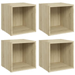 TV Cabinets 4 pcs Sonoma Oak 37x35x37 cm Engineered Wood 805509