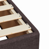 Box Spring Bed with Mattress Dark Brown 180x200 cm Fabric 3285984
