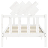 Bed Frame without Mattress White 90x200 cm Solid Wood Pine 3193452