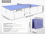 Foldable Full Size Table Tennis Table, Indoor Outdoor Ping Pong Table with Net, Paddles & Balls, W5817P521656