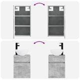 Bathroom Furniture Set 3 pcs Concrete Grey 33 x 34.5 x 160 cm 3406086