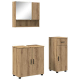 Bathroom Furniture Set with Drawer with Door 3 pcs Artisan Oak 3392962