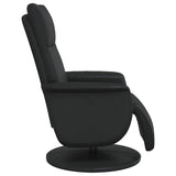 Massage Recliner Chair Black Faux Leather 42018595
