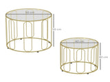 Elliptical Cut-Out Nesting Tables - Gold-Tone T3398P344713